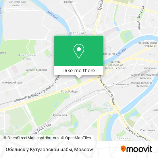 Обелиск у Кутузовской избы map