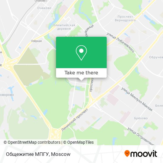 Общежитие МПГУ map