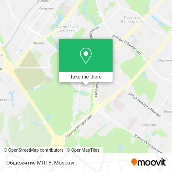 Общежитие МПГУ map