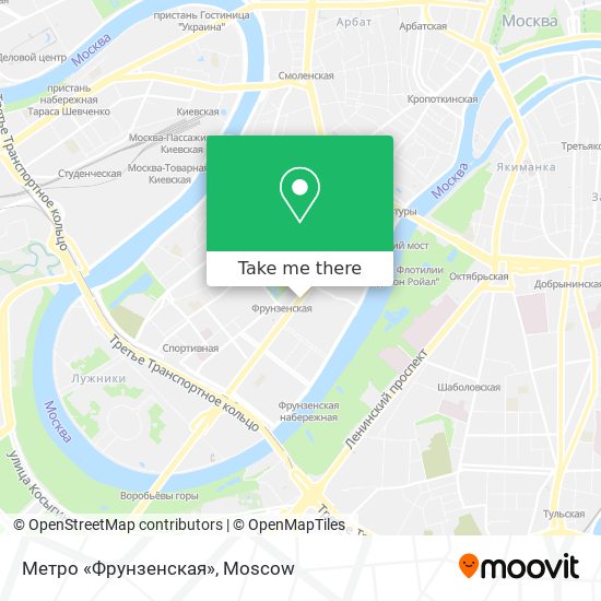 Метро «Фрунзенская» map