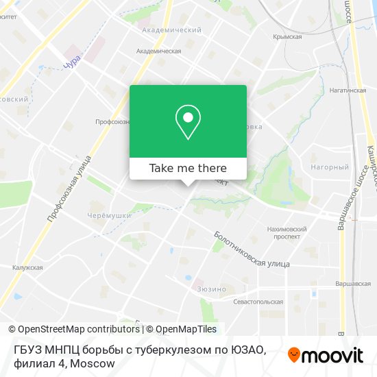 ГБУЗ МНПЦ борьбы с туберкулезом по ЮЗАО, филиал 4 map