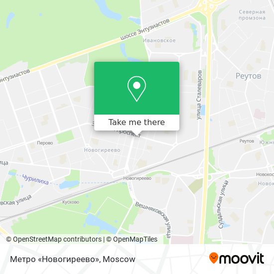 Метро «Новогиреево» map