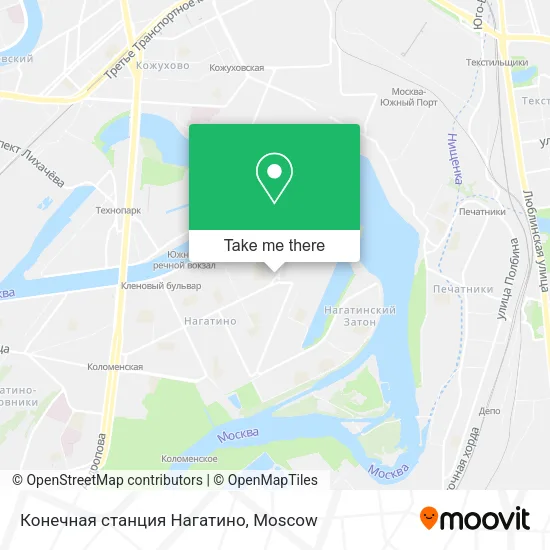 Конечная станция Нагатино map