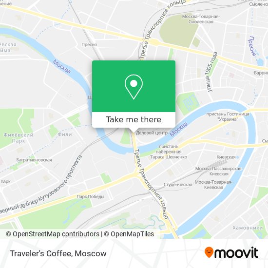 Traveler's Coffee map