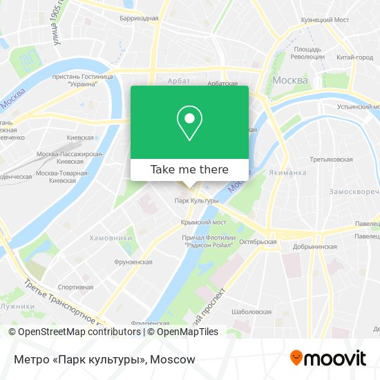 Метро «Парк культуры» map