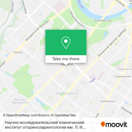Научно-исследовательский клинический институт оториноларингологии им. Л. И. Свержевского map