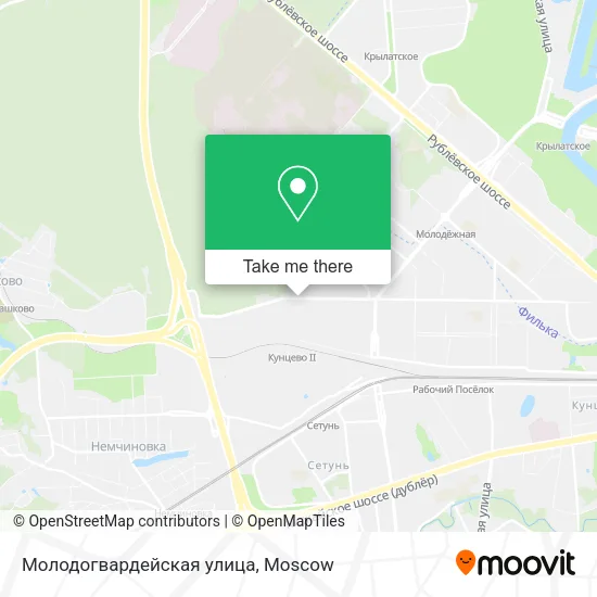 Молодогвардейская улица map