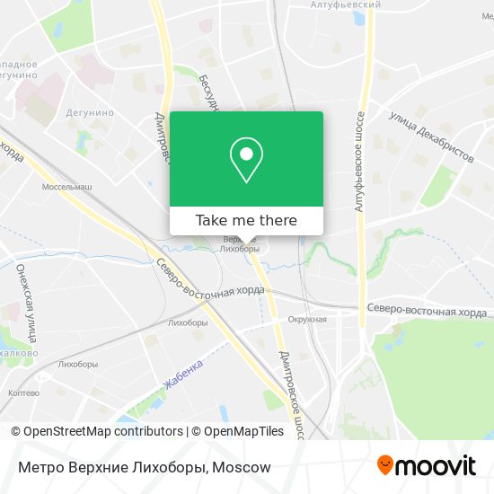 Метро Верхние Лихоборы map