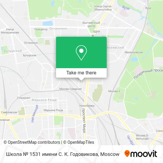 Школа № 1531 имени С. К. Годовикова map