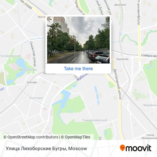 Улица Лихоборские Бугры map