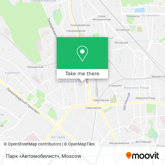 Парк «Автомобилист» map