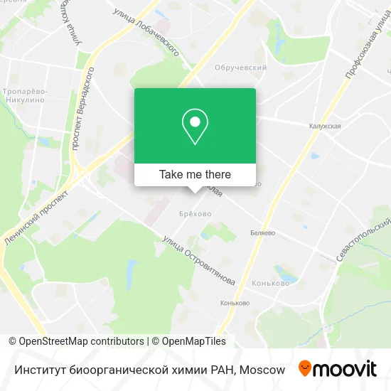 Институт биоорганической химии РАН map