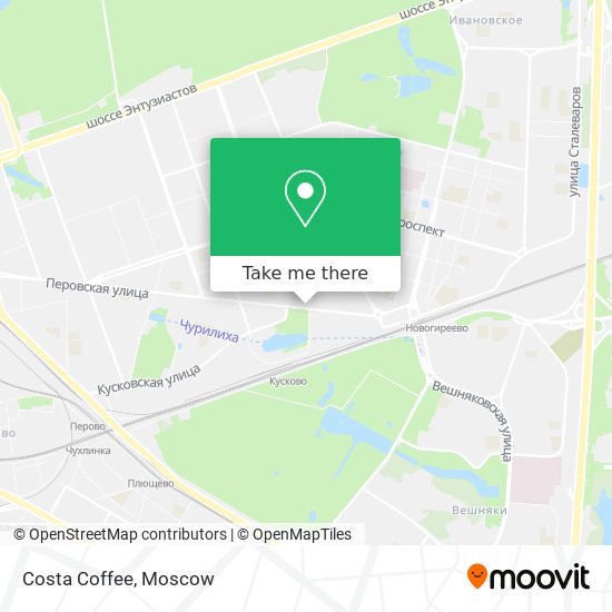 Costa Coffee map