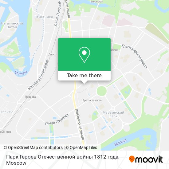 Парк Героев Отечественной войны 1812 года map