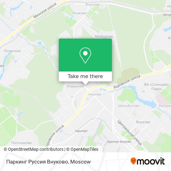 Паркинг Руссия Внуково map