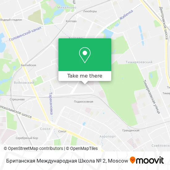 Британская Международная Школа № 2 map