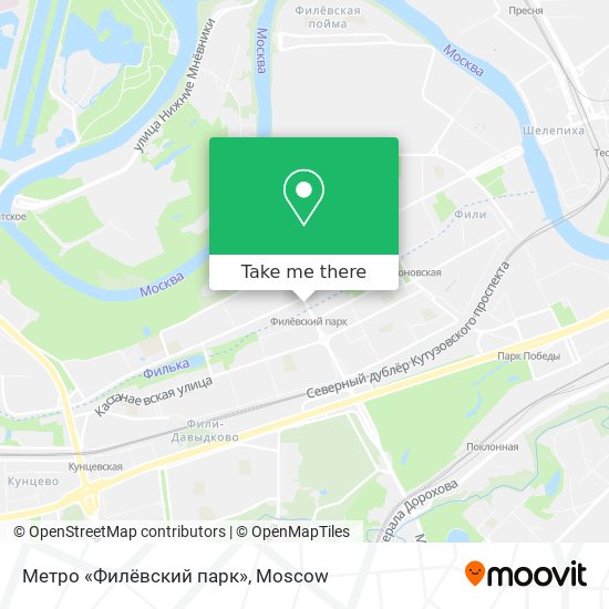 Метро «Филёвский парк» map