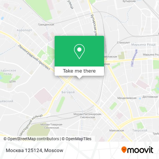 Москва 125124 map