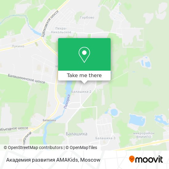 Академия развития AMAKids map