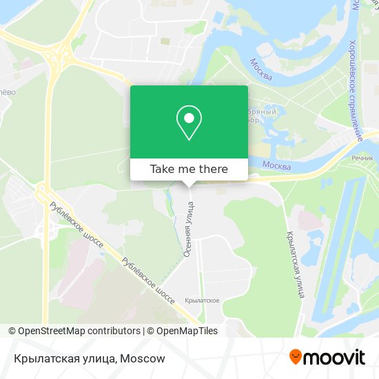 Крылатская улица map