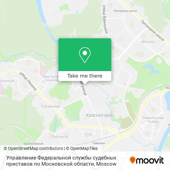 Управление Федеральной службы судебных приставов по Московской области map