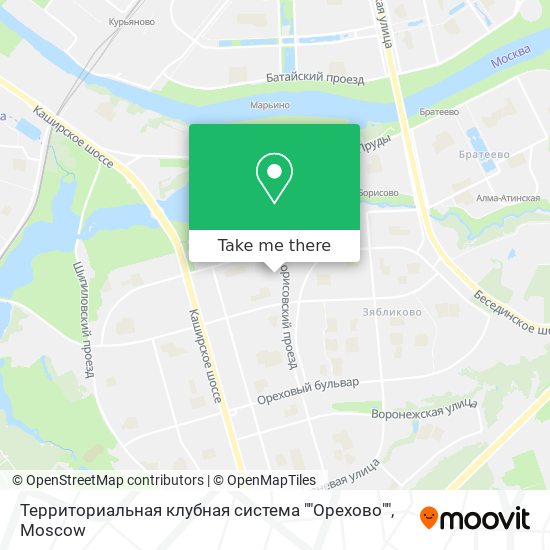 Территориальная клубная система ""Орехово"" map