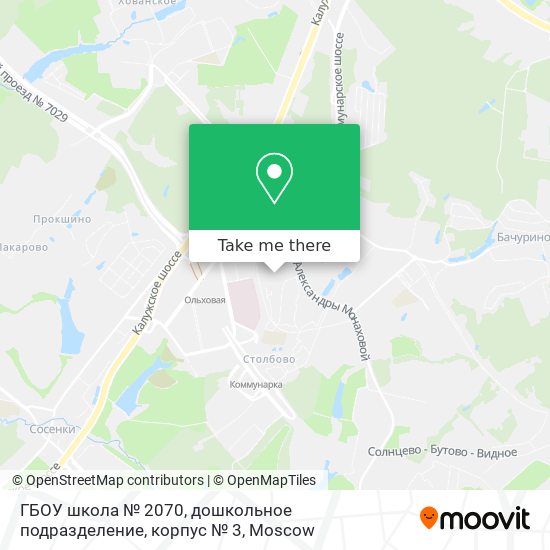 ГБОУ школа № 2070, дошкольное подразделение, корпус № 3 map