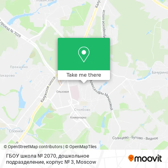 ГБОУ школа № 2070, дошкольное подразделение, корпус № 3 map