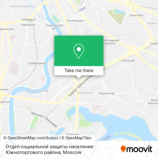 Отдел социальной защиты населения Южнопортового района map