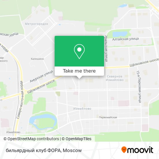 бильярдный клуб ФОРА map