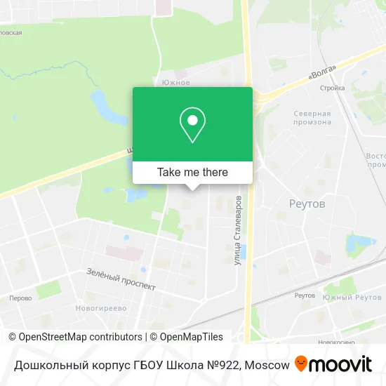 Дошкольный корпус ГБОУ Школа №922 map