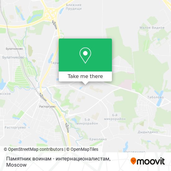 Памятник воинам - интернационалистам map