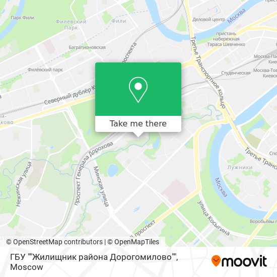 ГБУ ""Жилищник района Дорогомилово"" map