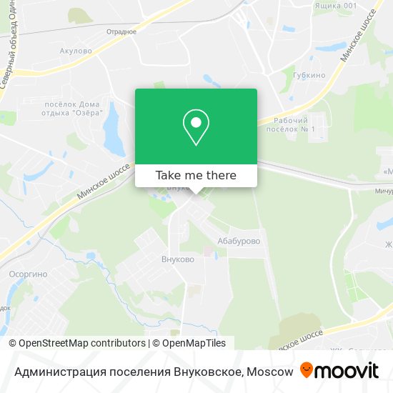 Администрация поселения Внуковское map