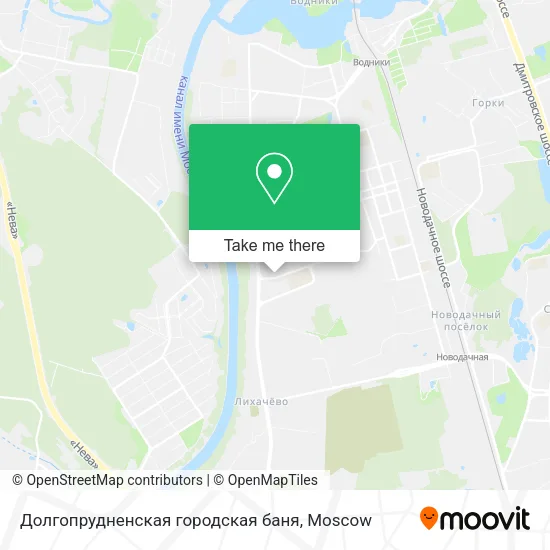 Долгопрудненская городская баня map