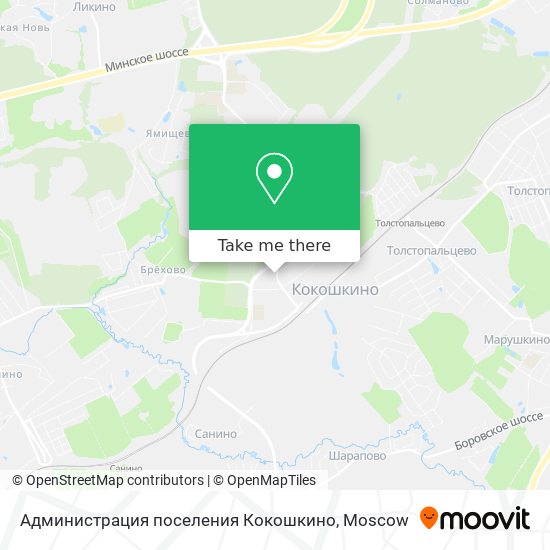 Администрация поселения Кокошкино map