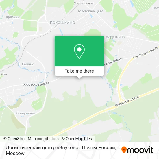 Логистический центр «Внуково» Почты России map