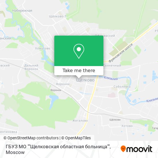 ГБУЗ МО ""Щелковская областная больница"" map