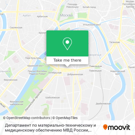 Департамент по материально-техническому и медицинскому обеспечению МВД России map