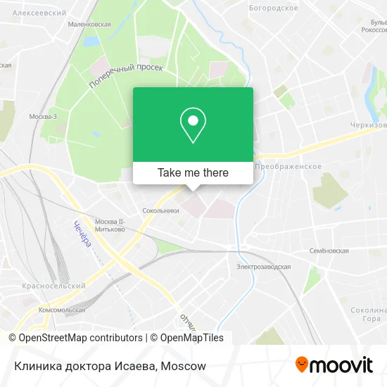 Клиника доктора Исаева map