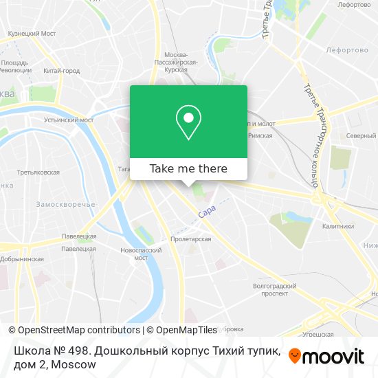 Школа № 498. Дошкольный корпус Тихий тупик, дом 2 map