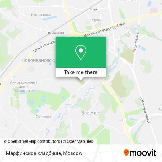 Марфинское кладбище map
