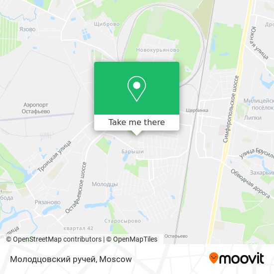 Молодцовский ручей map