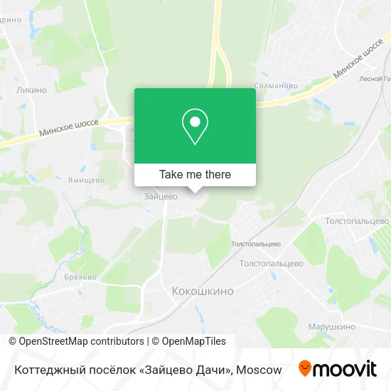 Коттеджный посёлок «Зайцево Дачи» map