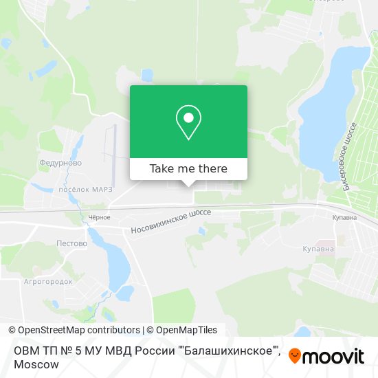 ОВМ ТП № 5 МУ МВД России ""Балашихинское"" map