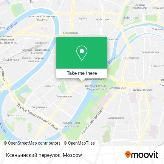 Ксеньинский переулок map