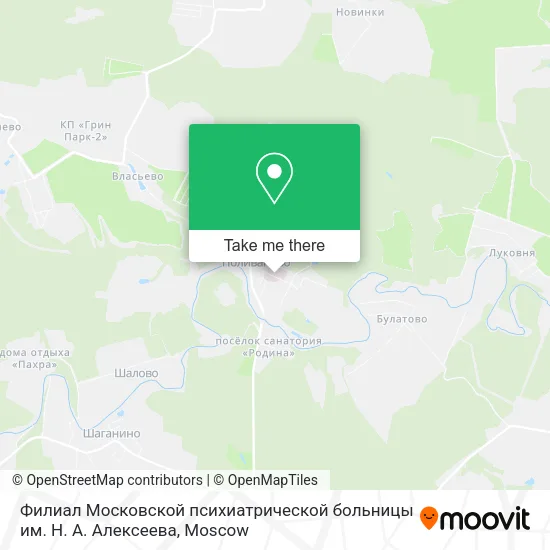 Филиал Московской психиатрической больницы им. Н. А. Алексеева map