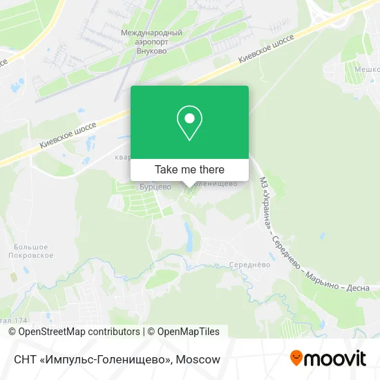 СНТ «Импульс-Голенищево» map