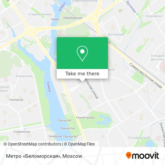 Метро «Беломорская» map