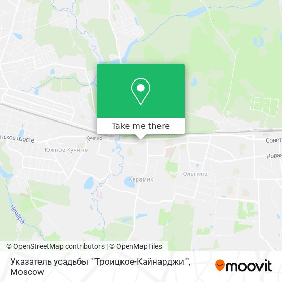 Указатель усадьбы ""Троицкое-Кайнарджи"" map